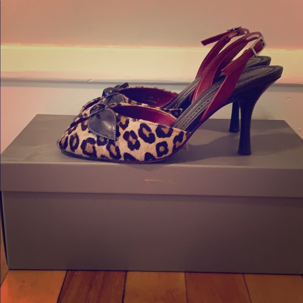 Cole Haan Peep Toe Slingback Heels, size 6.5